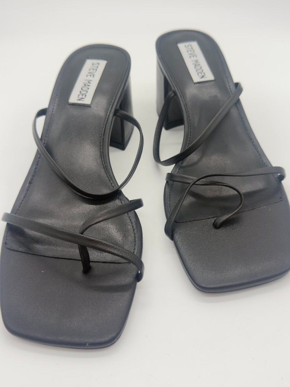 Steve Madden Women S Involved Barely-There Thong Sandals Black Size 9.0